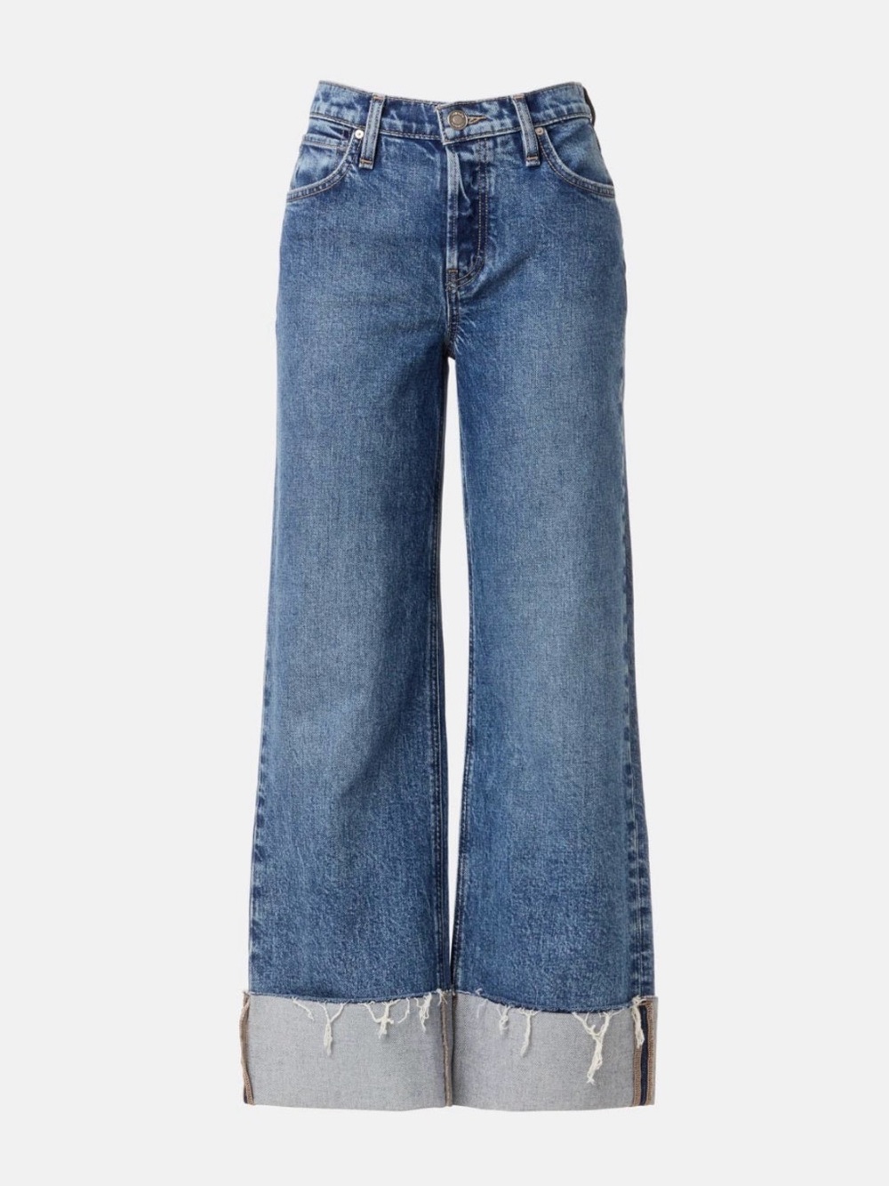 Hudson “Rosie” High-Rise Wide Leg Jean with Cuff (size 31)